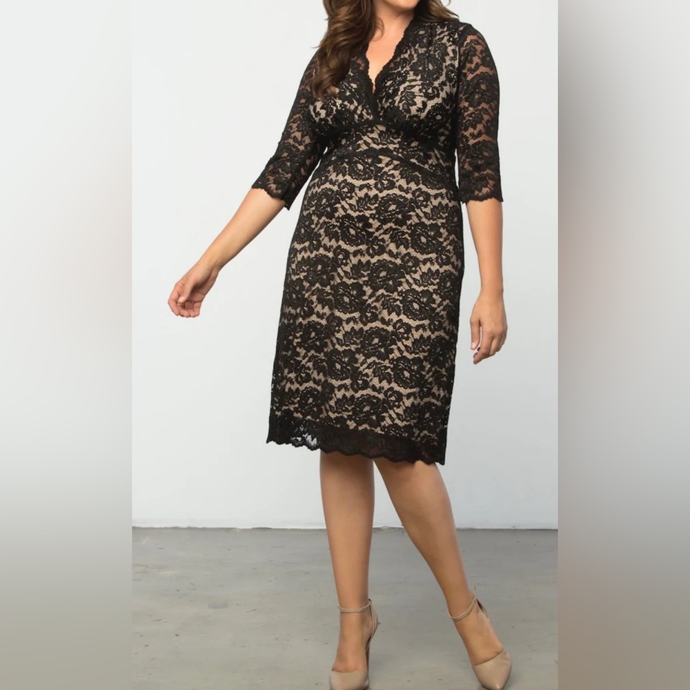 Stunning Kiyonna Black Cocktail Dress. 1x. Plus size.